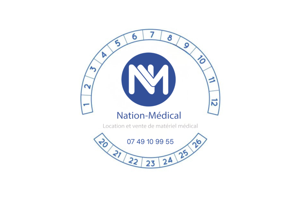 Étiquette périodique Nation-Médical - Location et vente de matériel médical